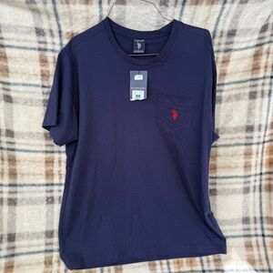 U.S. Polo Assn. Navy Tee with Red Emblem #120